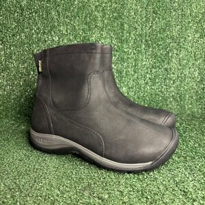 NEW KEEN Presidio II Waterproof Leather Zip Ankle Gorp Boots Black Womens 6 Wide